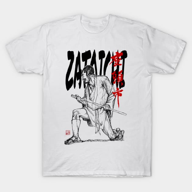 Zatoichi, the Blind swordsman T-Shirt by Huluhua